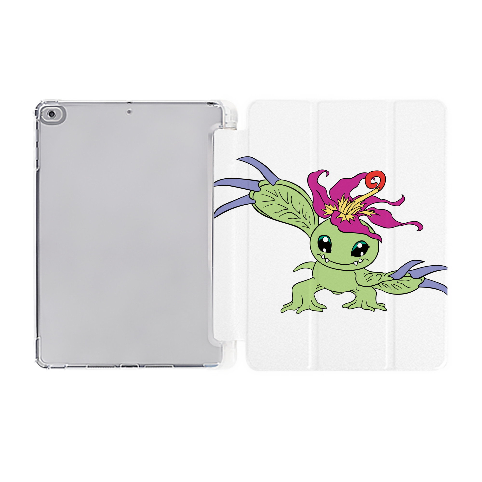 （画像用） Digimon デジタルモンスター/デジモン IPad ケース ペン収納付き 三つ折りスタンド PUレザー×シリコン 対応機種9.5/10.5/10.9インチ